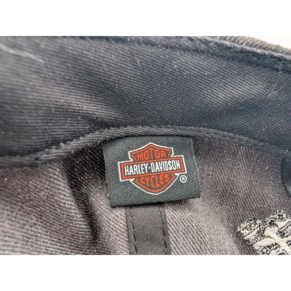 Harley-Davidson Sturgis South Dakota Willie G Skull Snapback Hat Gray Black Hat